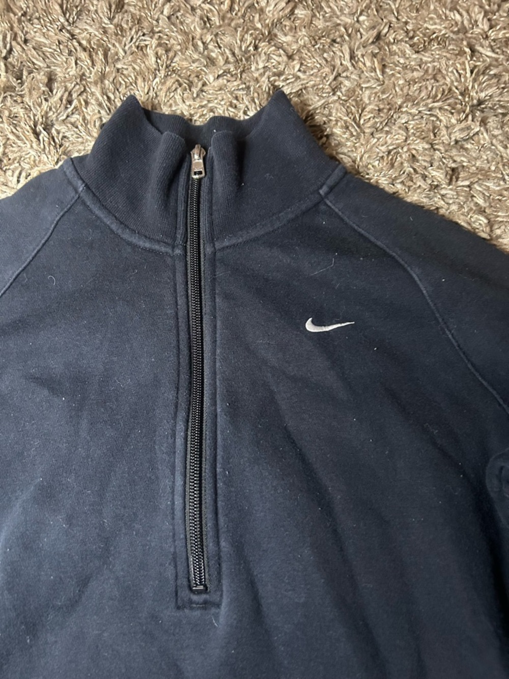 Nike Black Swoosh Quarter Zip